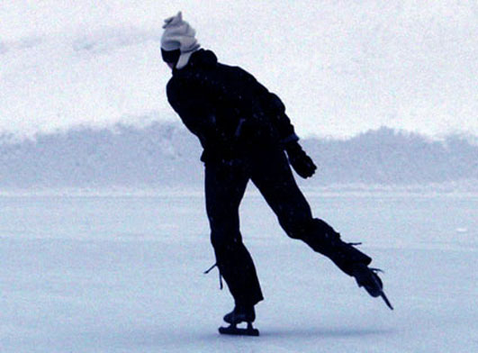 Annemarie Lanting op de schaats