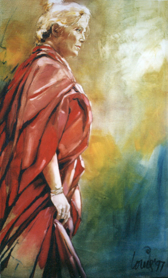 Portret schilderij Karin