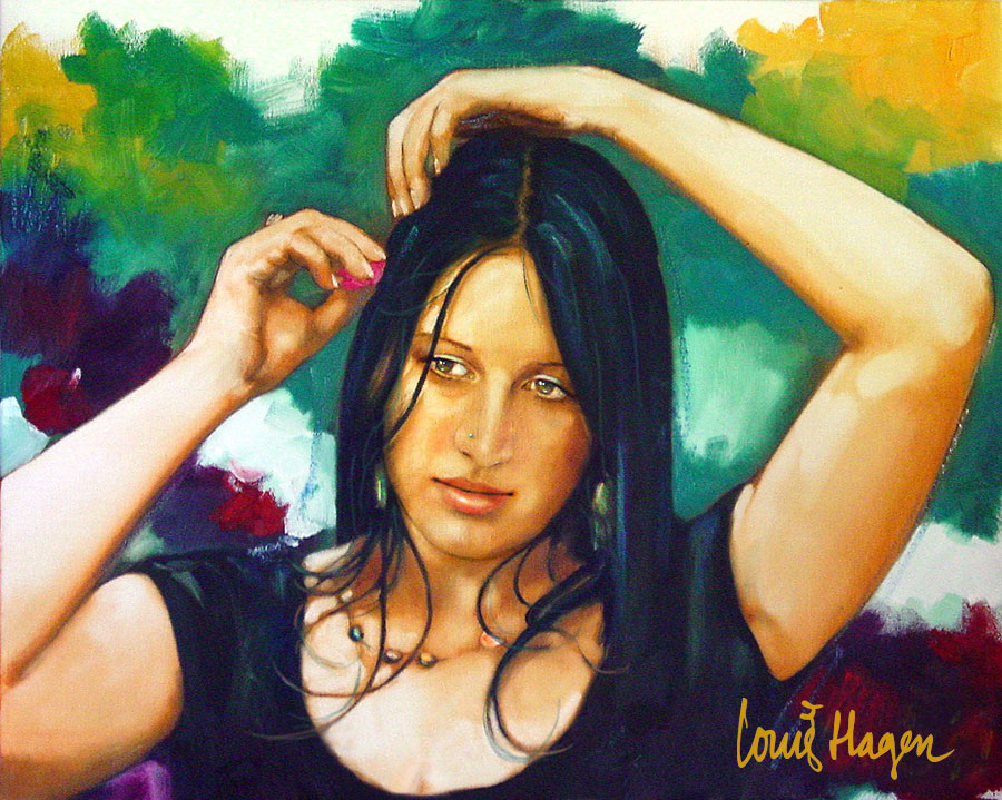 Portret schilderij Aaltje 