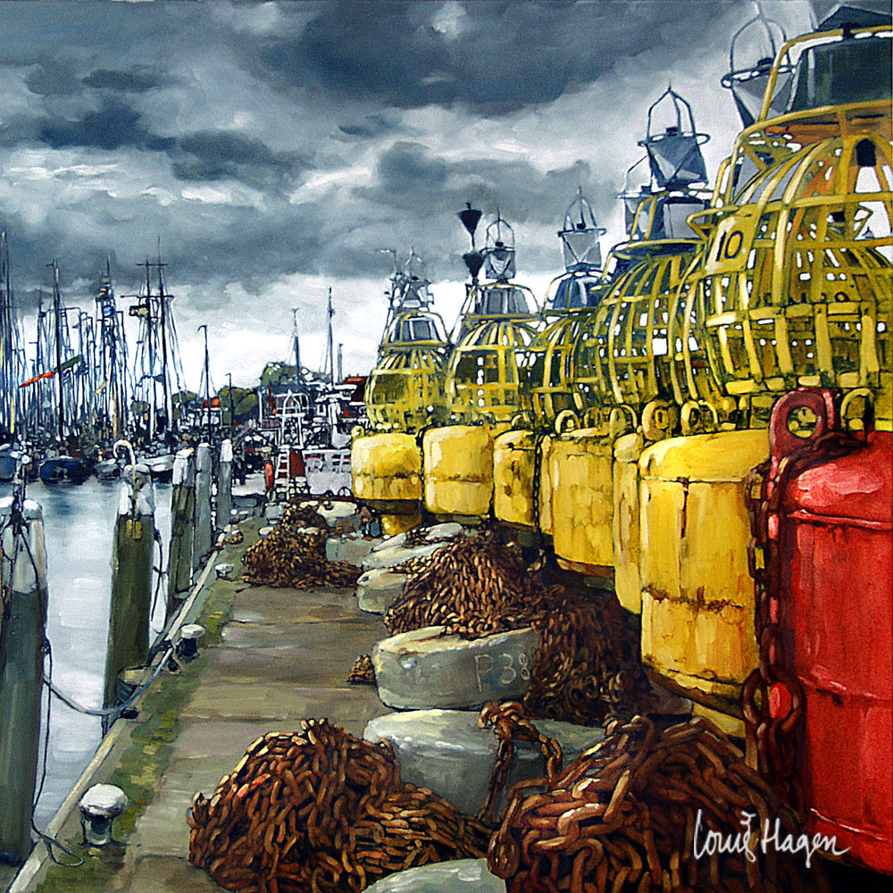 Olieverf schilderij: Betonning