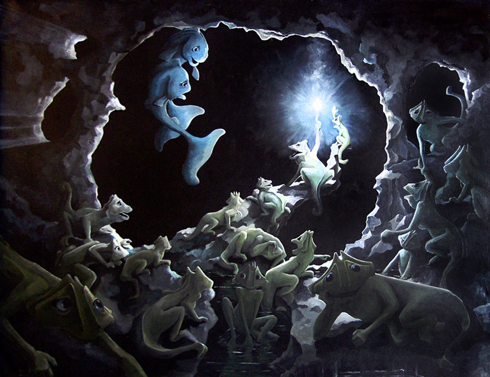 Olieverf schilderij: Louis Hagen