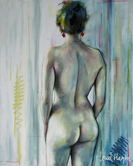 Olieverf schilderij: Naakt