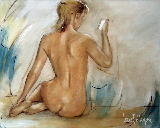 Olieverf schilderij: Naakt