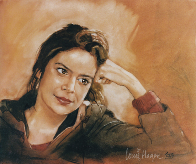 portret schilderij in olieverf