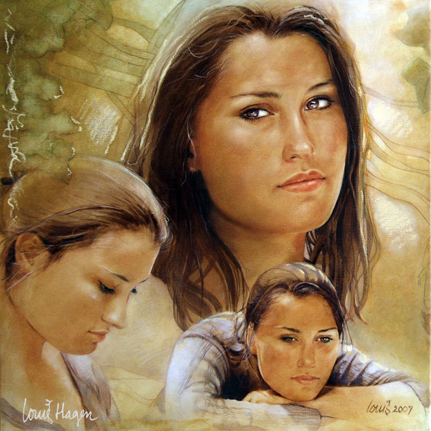 portret schilderij in olieverf van Frederiek