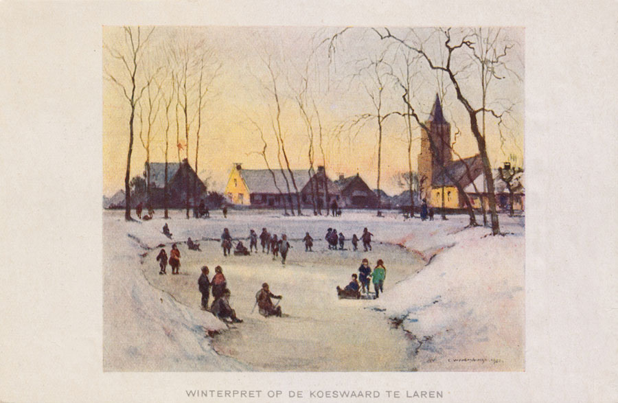 Schaatsen op de Brink in Laren